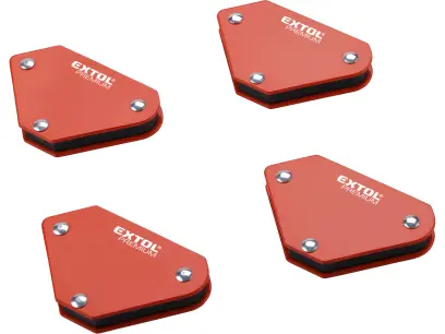 magnet-úhelník svařovací mini, sada 4ks, 45°-90°-135°, nosnost do 4kg