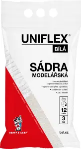 Uniflex sádra bílá, modelářská, 3 kg Uniflex sádra bílá, modelářská, 3 kg