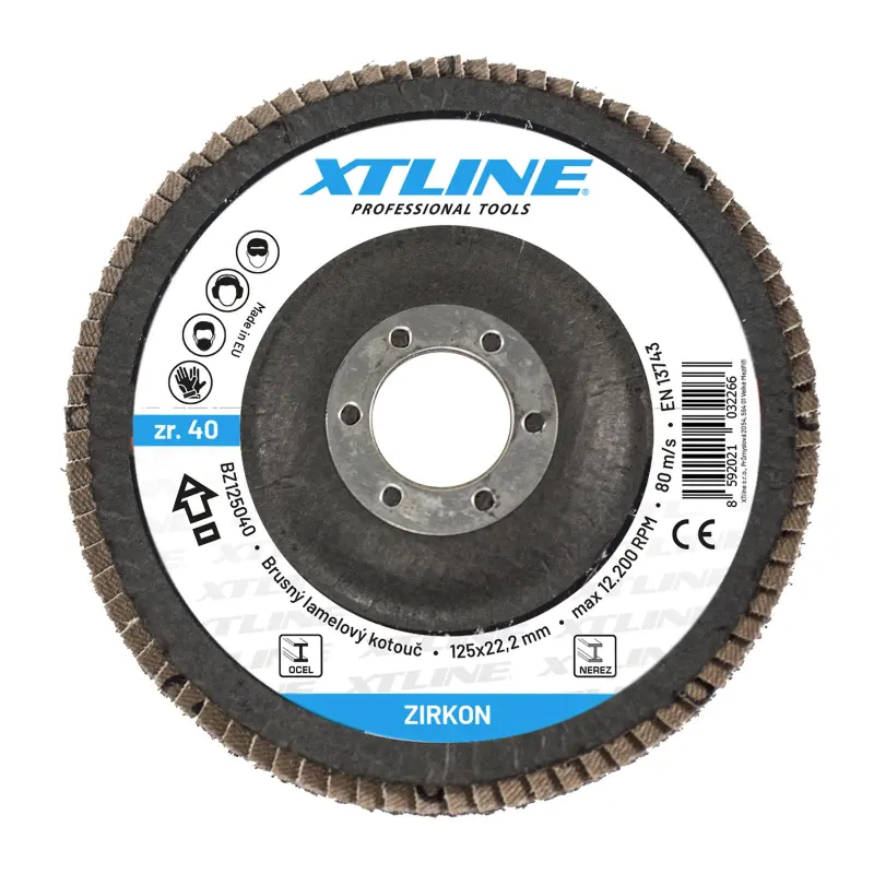 Kotouč brusný lamelový zirkon | 150 mm zr. 40 Kotouč brusný lamelový zirkon | 150 mm zr. 40