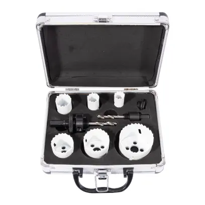 Sada vykružovacích bimetal korunek 19-57 mm 9 dílů - hlinikový obal