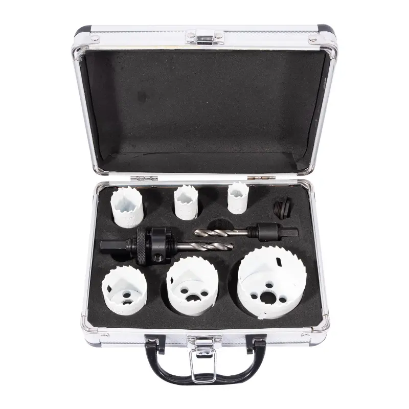 Sada vykružovacích bimetal korunek 19-57 mm 9 dílů - hlinikový obal