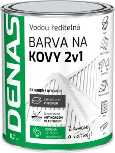 DENAS BARVA NA KOVY 2v1 antikorozní rychleschnoucí barva, 0230 hnědá, 700 g