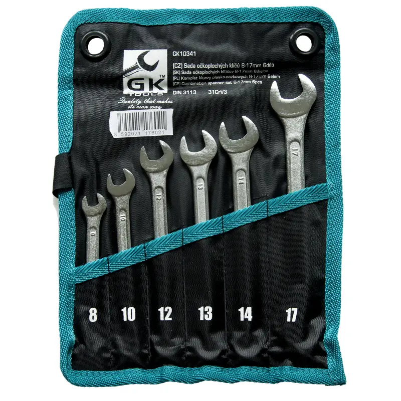 Sada očkoplochých klíčů 6-17 mm chrom 6 dílů (textilní obal)