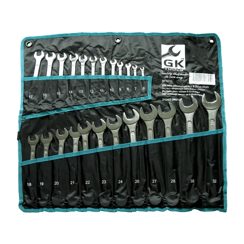 Sada očkoplochých klíčů 6-32 mm chrom 24 dílů - textilní obal