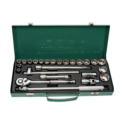 Sada dvanáctihranných hlavic 1/2” 25 dílů