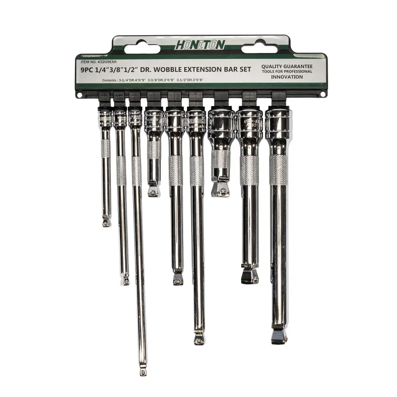 Sada prodloužení 1/4”-3/8”-1/2” 9 dílů - výkyvné