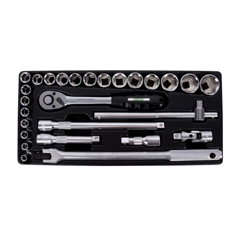 Sada hlavic šestihranných 1/2” 27 dílů, plastové plato B