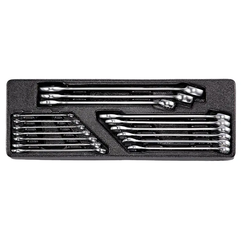 Sada očkoplochých klíčů 16 dílů, plastové plato A