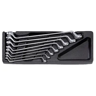 Sada očkových klíčů 8 dílů - matných, plastové plato A