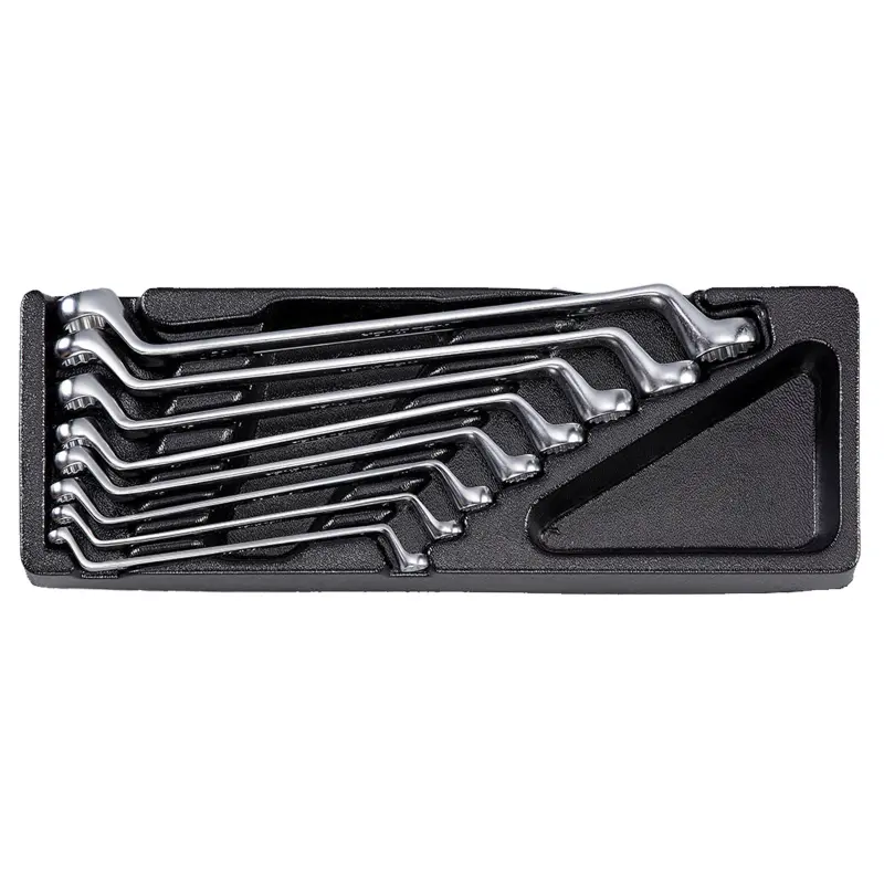 Sada očkových klíčů 8 dílů - matných, plastové plato A