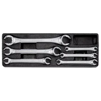 Sada klíčů na převlečné matice 6 dílů - matných, plastové plato A