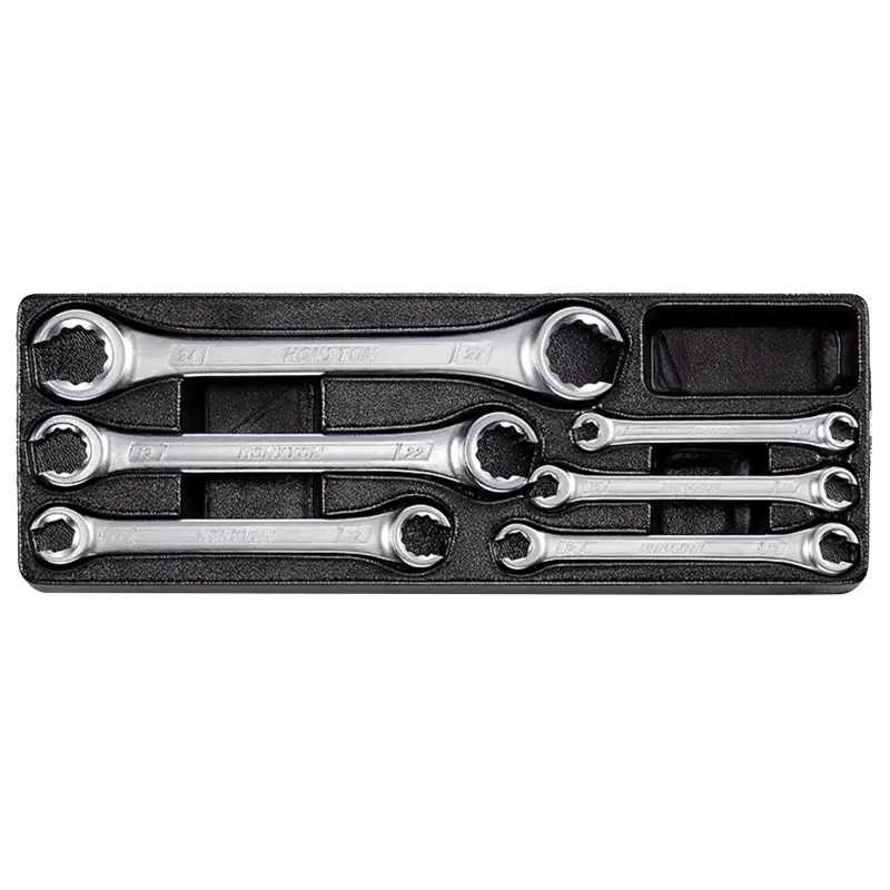 Sada klíčů na převlečné matice 6 dílů - matných, plastové plato A