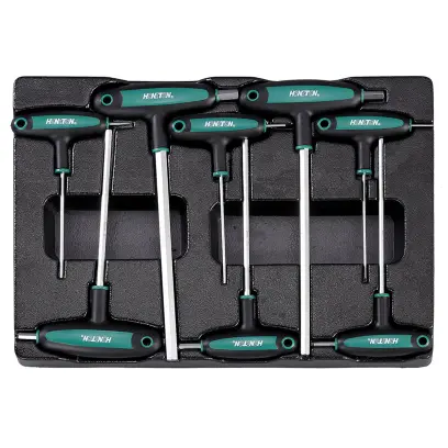 Sada IMBUS klíčů na T-rukojeti 8 dílů, plastové plato C