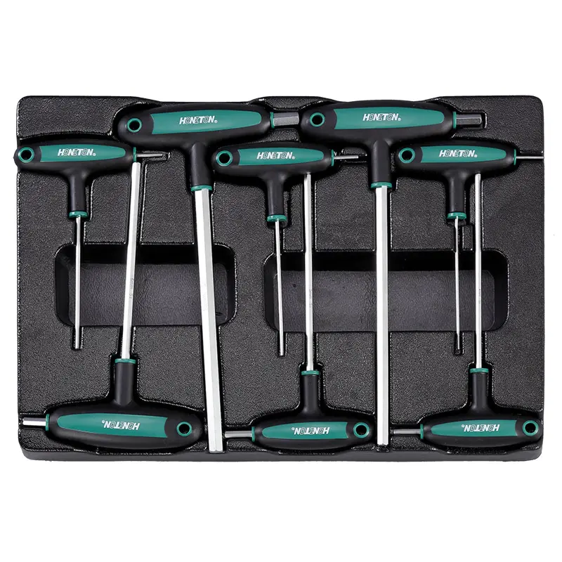 Sada IMBUS klíčů na T-rukojeti 8 dílů, plastové plato C