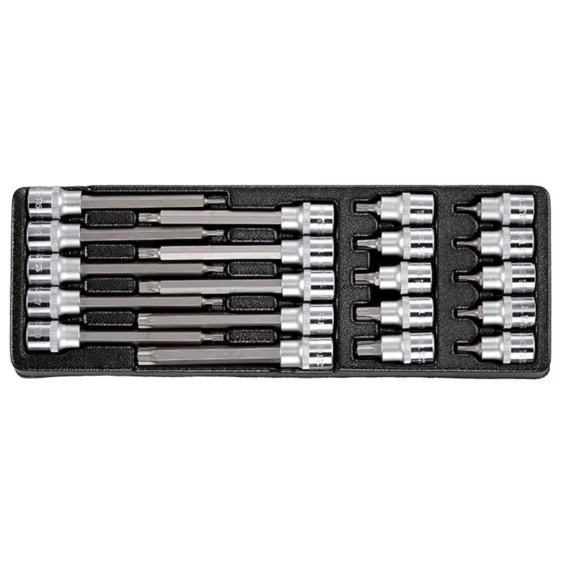 Sada zástrčných hlavic TRX 1/2” 20 dílů, plastové plato A