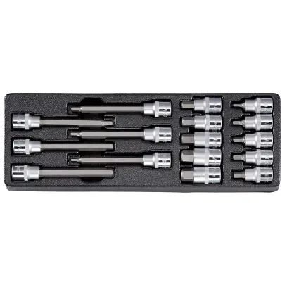 Sada zástrčných hlavic IMBUS 1/2” 16 dílů, plastové plato A