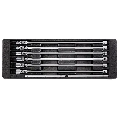 Sada hlavic na prodloužené T-rukojeti 8 dílů