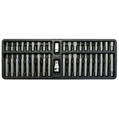 Sada zástrčných hlavic XZN, TRX, IMBUS 3/8” a 1/2” 40 dílů, plastové plato A