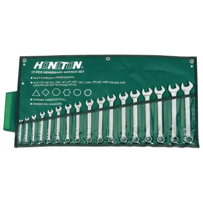 Sada očkoplochých klíčů vyhnutých 6-22 mm 17 dílů HONIDRIVER