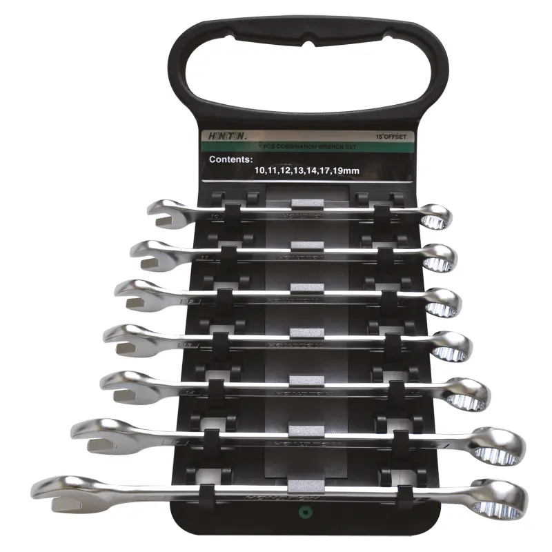 Sada očkoplochých klíčů vyhnutých 10-19 mm 7 dílů