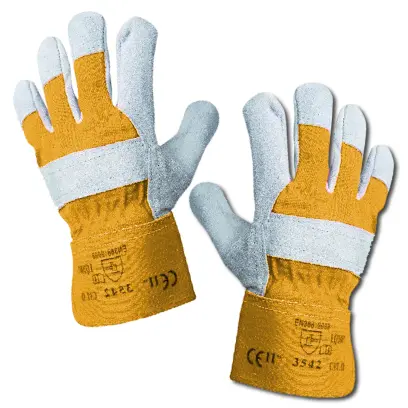 Rukavice Eider-EGON žluto šedé - podšívka v dlani, velikost 10,5