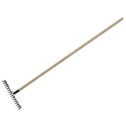 Hrábě kovové s násadou 16 zubů 1600 mm