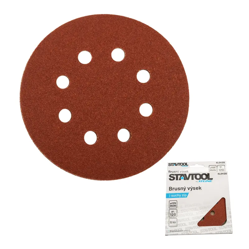 Brusný výsek na suchý zip typ BOSCH 1bal/6ks | 125 mm zr. 100 Brusný výsek na suchý zip typ BOSCH 1bal/6ks | 125 mm zr. 100