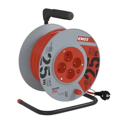 Prodlužovací kabel na bubnu 4 zásuvky | 230 V / 25 m