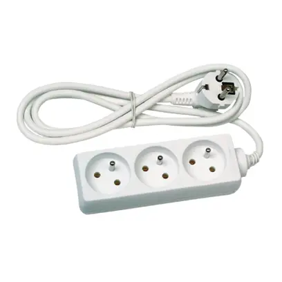 Prodlužovací kabel bílý 3 zásuvky | 230 V / 5 m