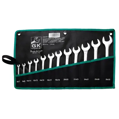 Sada plochých klíčů 6-32 mm chrom 12 dílů - textilní obal