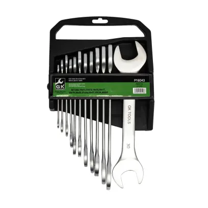 Sada plochých klíčů 6-32 mm matné 12 dílů - plastový držák