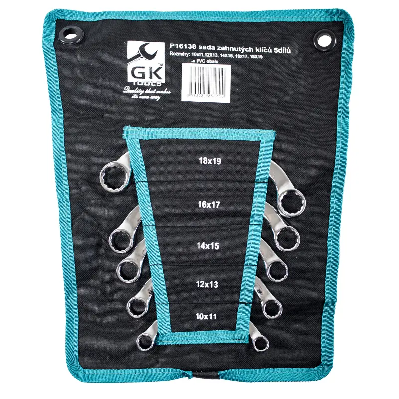 Sada očkových zahnutých klíčů 5 dílů Sada očkových zahnutých klíčů 5 dílů