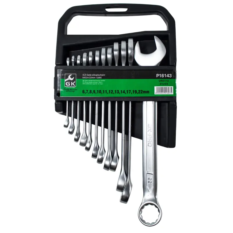 Sada očkoplochých klíčů 6-22 mm matné 12 dílů (P16143)