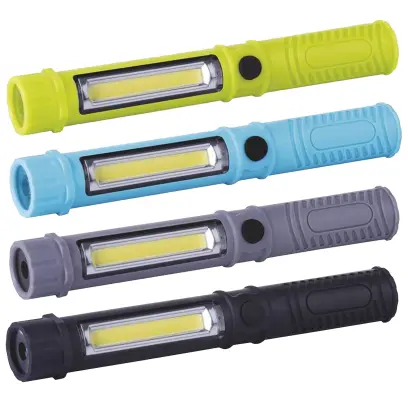 Svítilna plastová COB LED 3W+1LED, 3xAAA