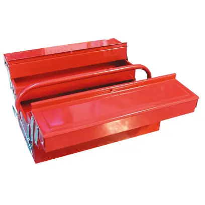 Kufr na nářadí kovový TB123 5 přihrádek 404x200x150 mm