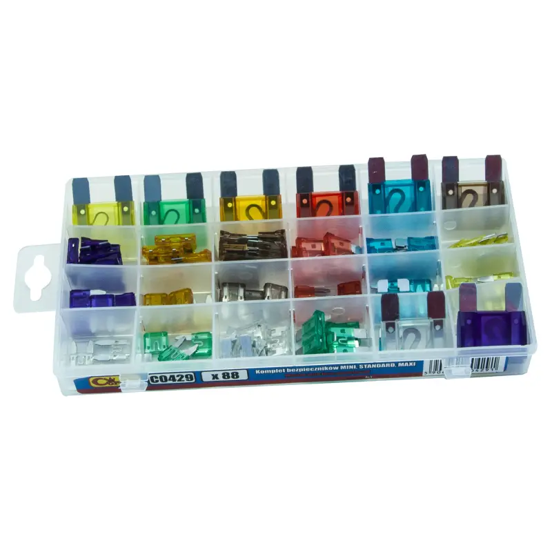 Sada pojistek Mini, Standart, Maxi 88 dílů Sada pojistek Mini, Standart, Maxi 88 dílů