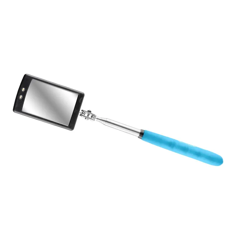 Magnetické inspekční zrcátko čtvercové s LED diodami 280-670 mm