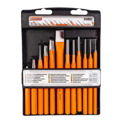 Sada sekáčů a průbojníků 12 dílů - plastový obal