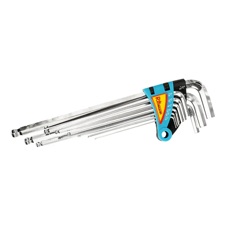 Sada IMBUS klíčů prodloužené s kuličkou v palcových rozměrech 9 dílů Sada IMBUS klíčů prodloužené s kuličkou v palcových rozměrech 9 dílů