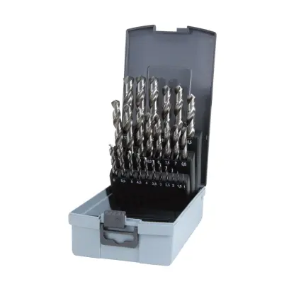 Sada vybrušovaných vrtáků do kovu 1-13 mm | 25 dílů plastový obal