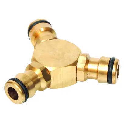 Mezikus pro 3 rychlospojky mosazné