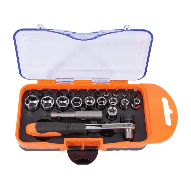 Sada bitů a hlavic s ráčnou 1/4” 23 dílů Sada bitů a hlavic s ráčnou 1/4” 23 dílů