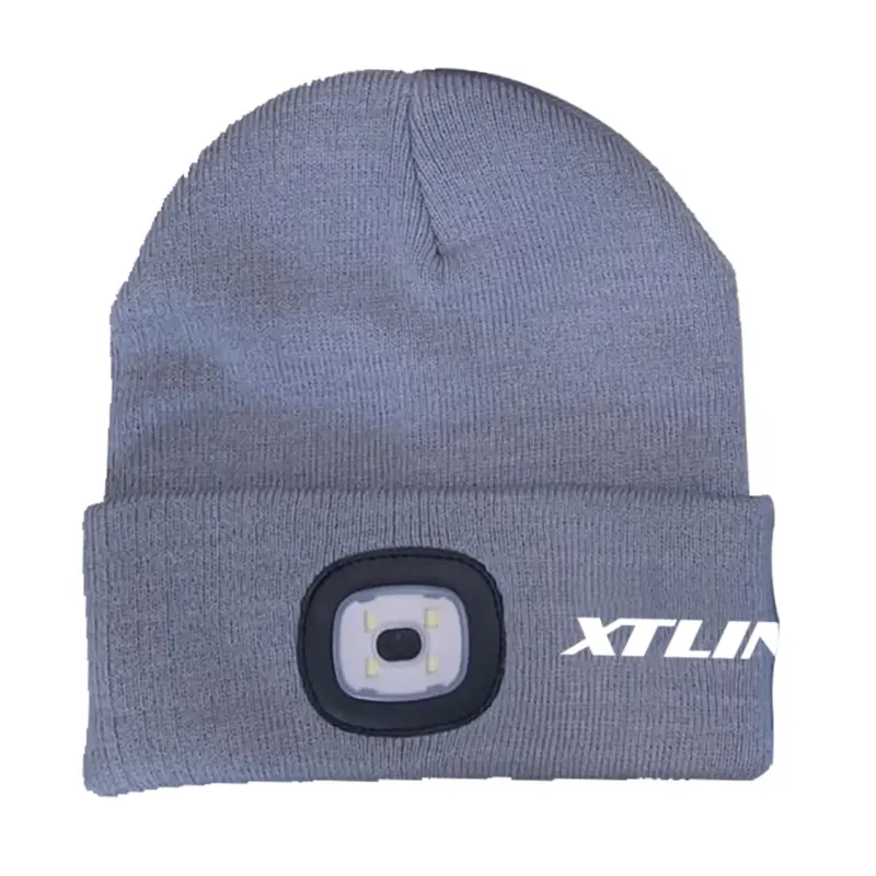 Čepice se svítilnou s logem XTLINE | šedá Čepice se svítilnou s logem XTLINE | šedá