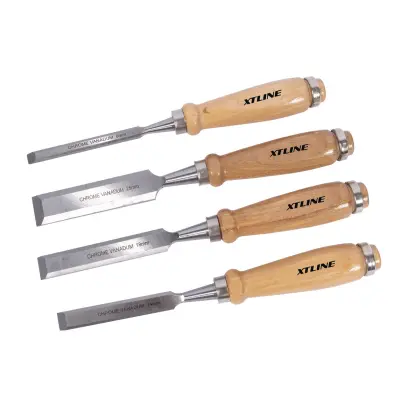 Sada dlát s dřevěnou rukojetí 60CrV 4 díly