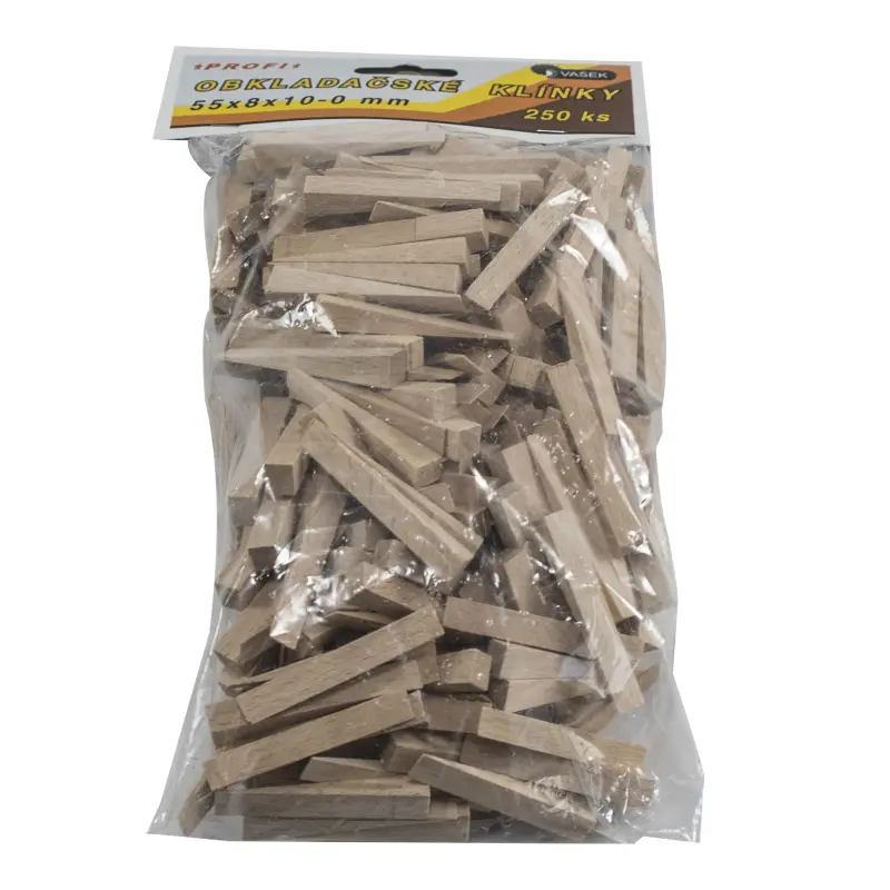 Klínky montážní dřevěné obkladačské 55x8x10 mm 1bal/250ks
