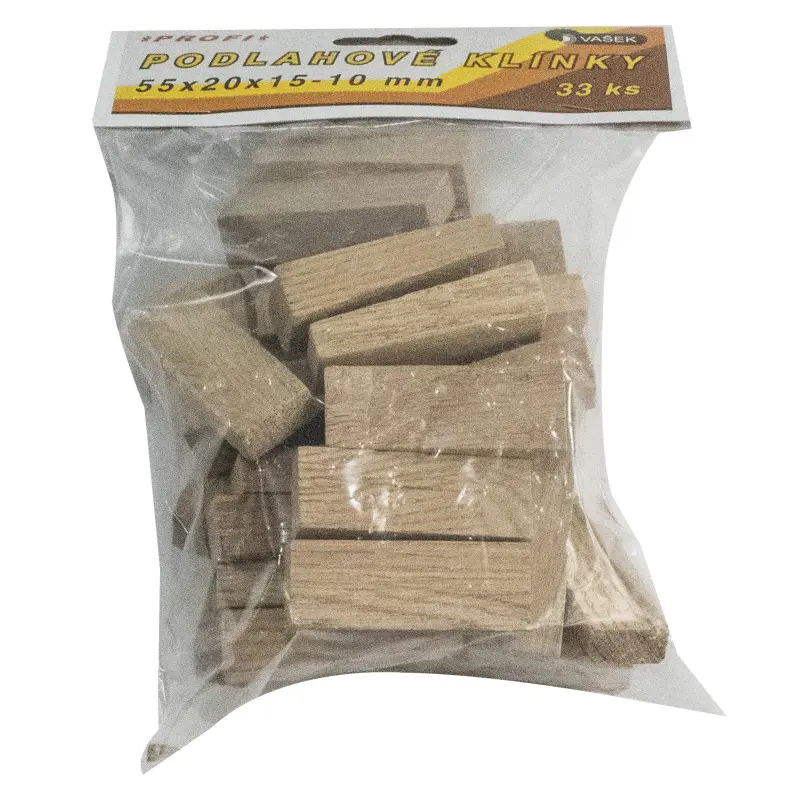 Klínky montážní dřevěné podlahové | 55x20x15-10 mm 1bal/30ks