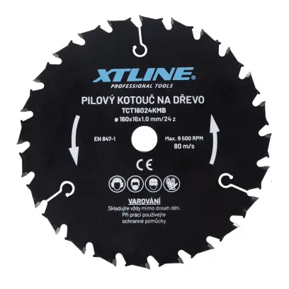Kotouč pilový s SK plátky - kombinovaný | 160x1,0x16/24 zubů