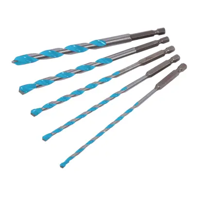 Sada univerzálních vidiových vrtáků, šestihranná stopka 5 dílů | 5-12 mm, plastový obal