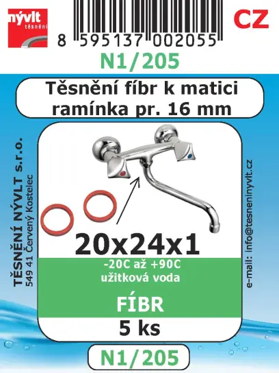 N1/205 SADA 20x24x1 ramínka T401 1/2