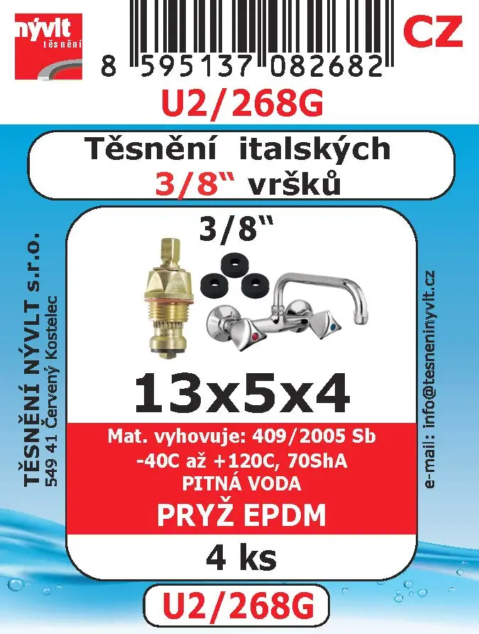 U2/268G SADA na 3/8 italský vršek 4ks U2/268G SADA na 3/8 italský vršek 4ks